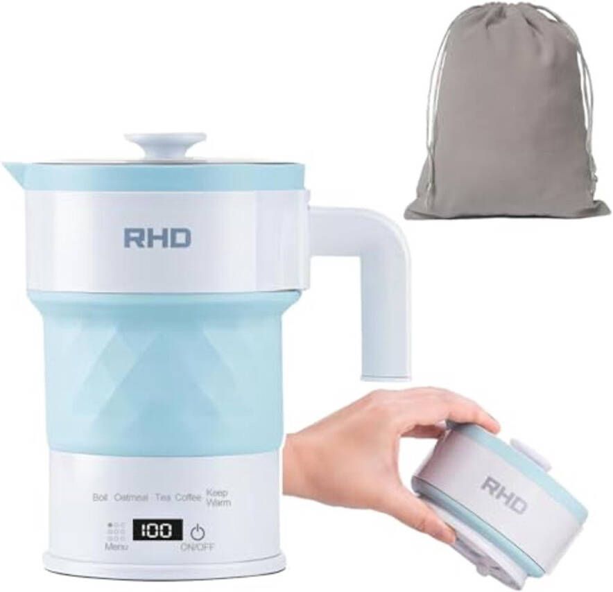 Draagbare Opvouwbare Waterkoker 0 7L Mini Camping Waterkoker met Snelle Verwarming en Slimme Functies