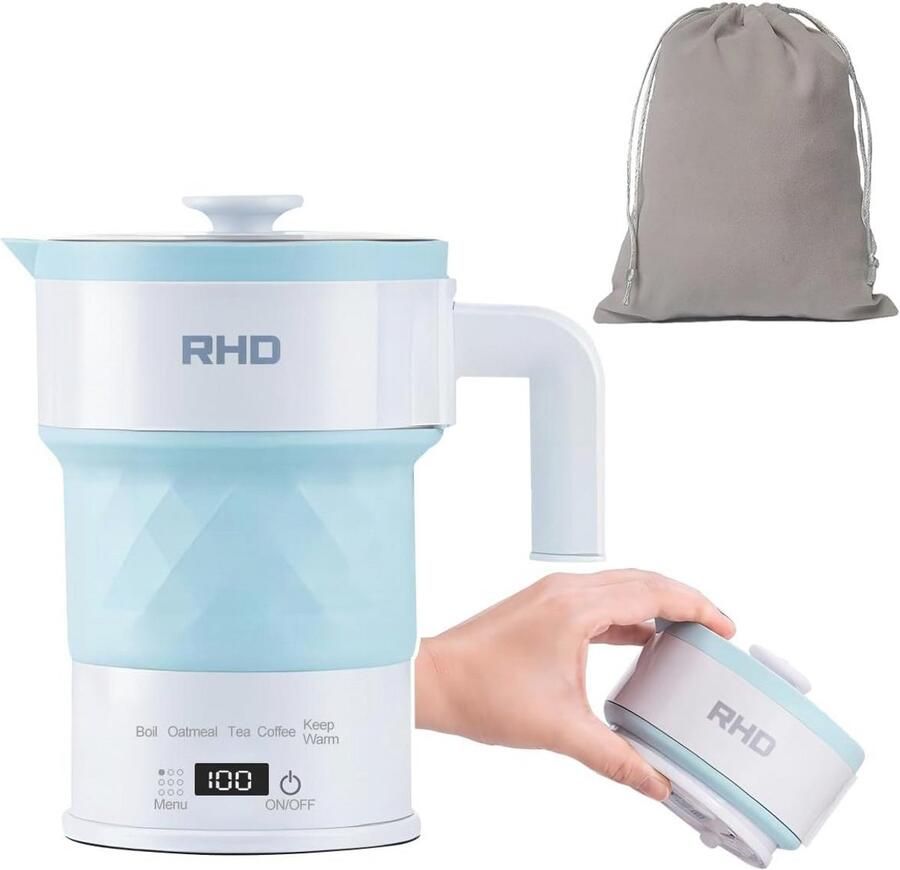 Draagbare Opvouwbare Waterkoker 0 7L Mini Camping Waterkoker met Snelle Verwarming en Slimme Functies