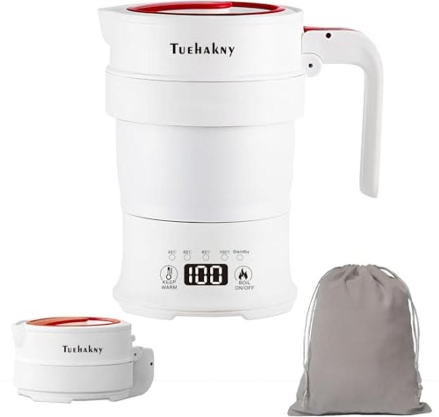 Draagbare Opvouwbare Waterkoker met Temperatuurregeling 0.7L