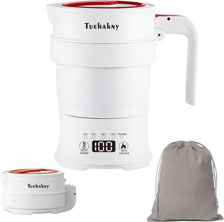 Draagbare Opvouwbare Waterkoker met Temperatuurregeling 0.7L