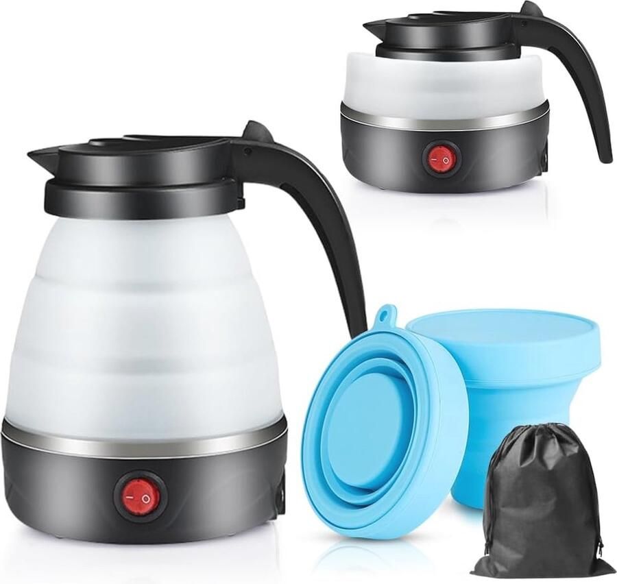 Draagbare Opvouwbare Waterkoker Mini Waterkoker voor Reizen en Kamperen 0 6L