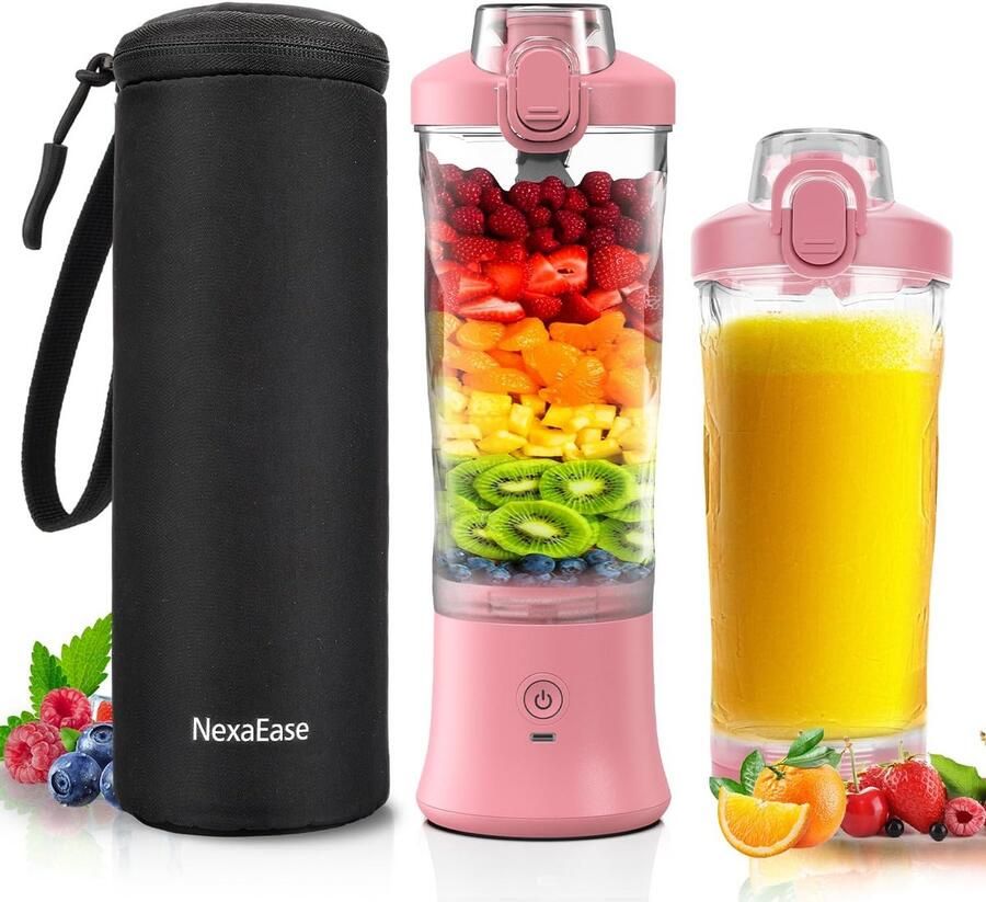 Draagbare Persoonlijke Blender 600ml USB Oplaadbaar voor Smoothies en Shakes