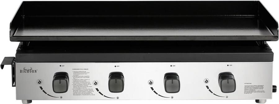 Draagbare Plancha Grill met 4 Branders Gasbarbecue voor Tafelgebruik