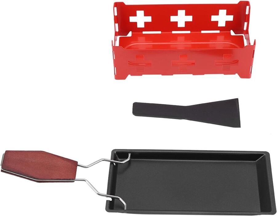 Draagbare Raclette Set Kaas Smelten Thuis Feestjes Kamperen Kaars Verwarmd 20x10x7 cm #119