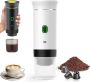 Draagbare elektrische espressomachine 3-in-1 capsule koffiepoedermaker compatibel met originele Nespresso-capsules andere capsules en gemalen koffie zelfverwarmende reis-koffiezetapparaat Wit - Thumbnail 1