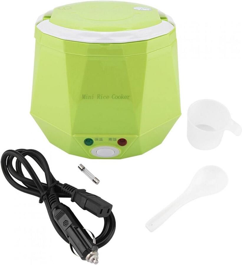 Draagbare Rijstkoker 12V voor Auto en Vrachtwagen Mini Food Steamer 1.3L