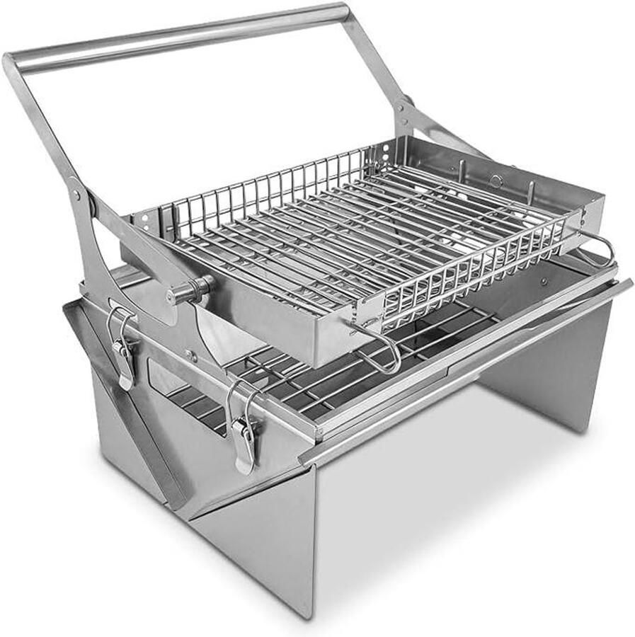 Draagbare Roterende Grill Kampeer Grill Buiten Grill Buiten Koken Verstelbare Roterende Functie