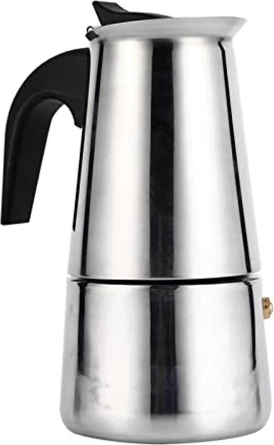 Draagbare RVS Moka Pot voor Italiaanse Espresso 2 4 6 9 Kopjes