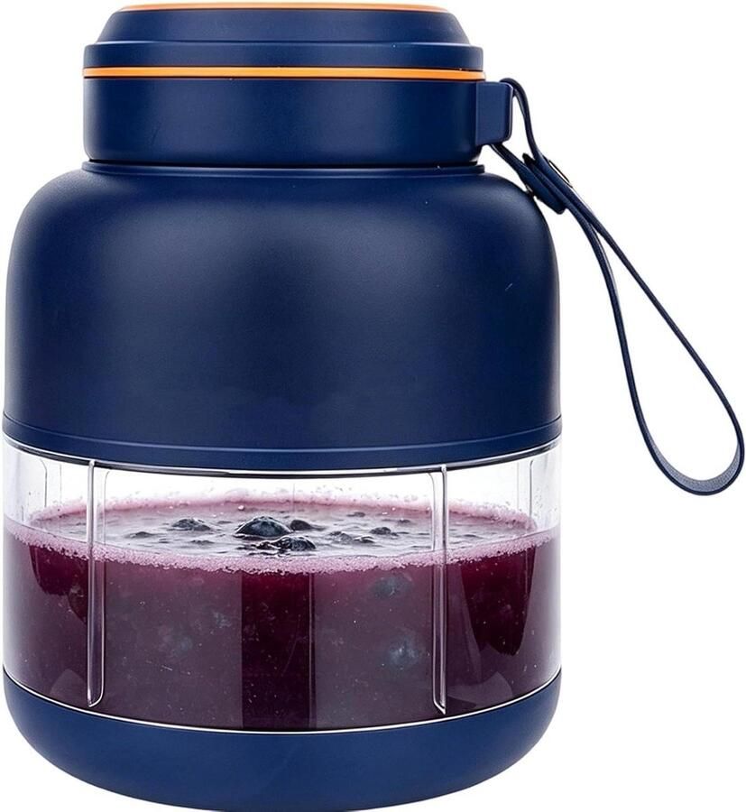 Draagbare Sapcentrifuge Fruit Juicer Drinkbeker Dranken Maken Draadloos Lichtgewicht 800 ml Zwart