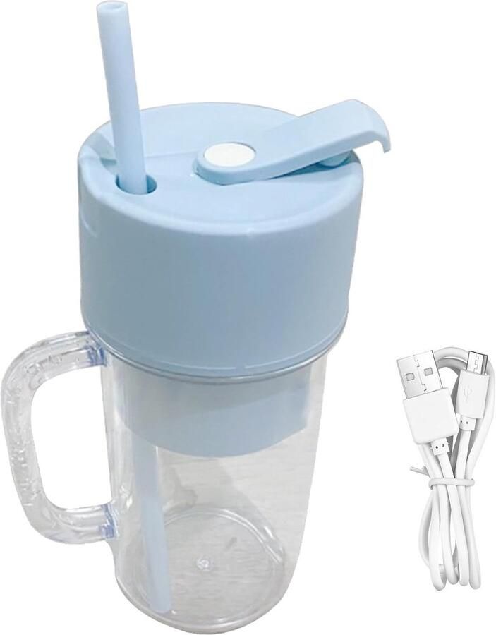 Draagbare Sapcentrifuge Mini Blender Gezonde Smoothies Oplaadbaar 800 mAh 400 ml Inhoud Zwart