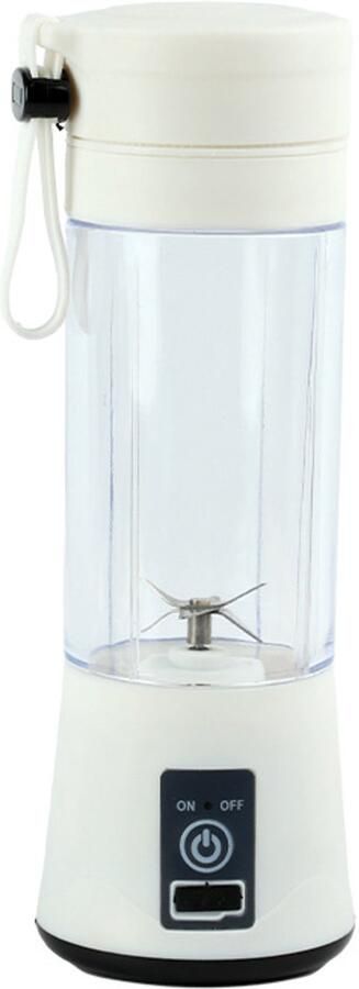 Draagbare sapcentrifuge smoothieblender USB-oplaadbare sapcentrifuge 380 ml wit