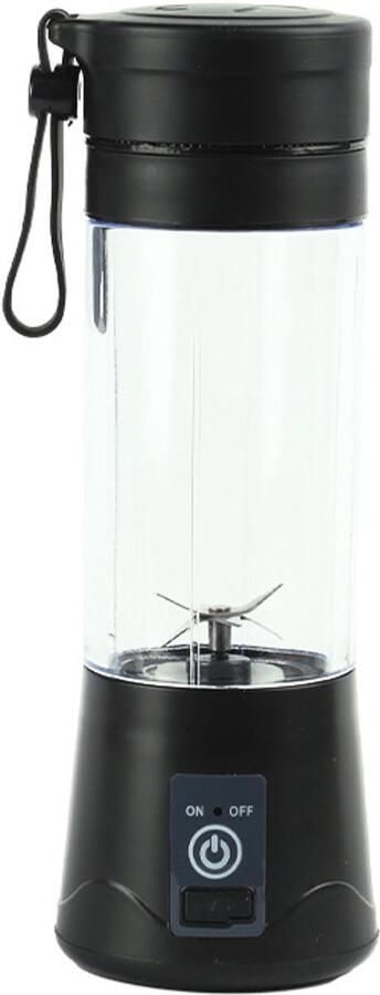 Draagbare sapcentrifuge smoothieblender USB-oplaadbare sapcentrifuge 380 ml zwart