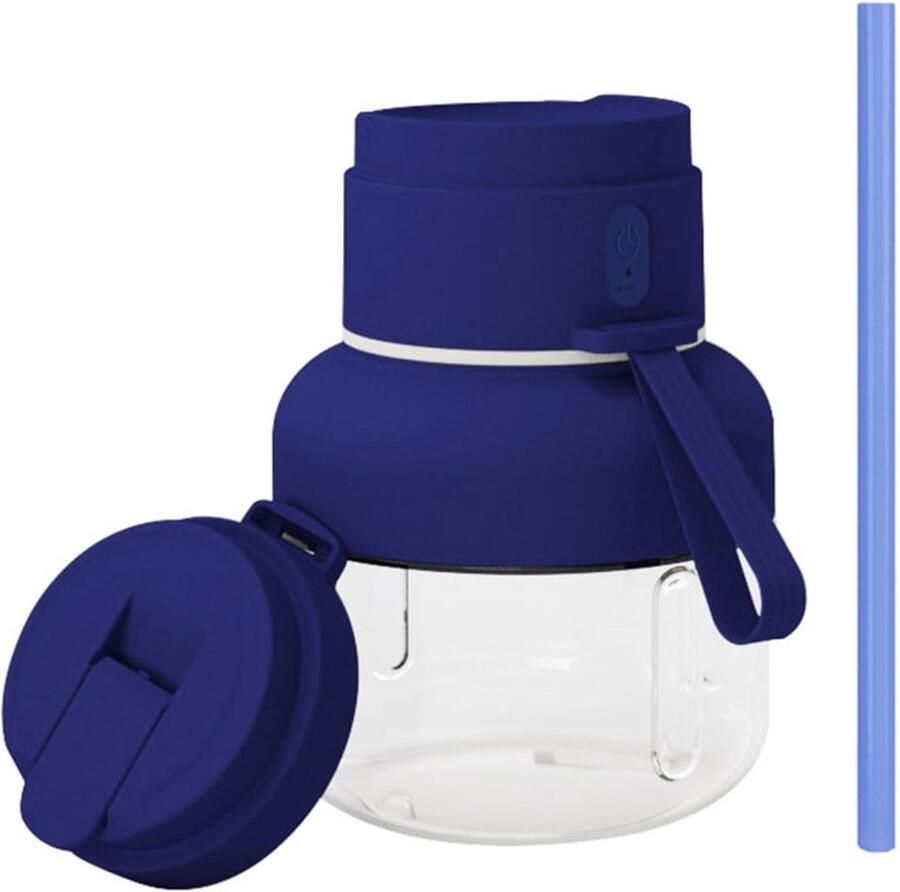 Draagbare sapcentrifuge blender van 850 ml multifunctionele reisbeker persoonlijke blender fruitblender smoothie maker (blauw)