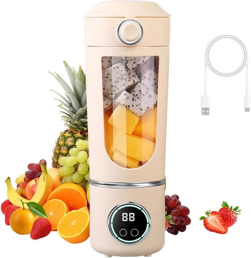 Draagbare Smoothie Blender 700ml Krachtige USB Oplaadbare Mixer voor Shakes en Smoothies