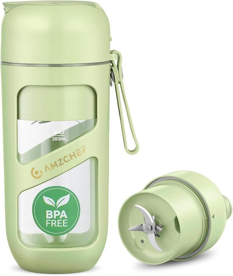 Draagbare Smoothie Blender met Vacuümfunctie en 10 Messen voor Onderweg