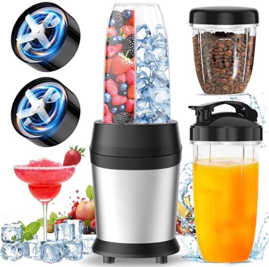 Draagbare Smoothie Blender voor Perfecte Smoothies Bevroren Dranken en IJsvermaling 600 ml 12-delige Set