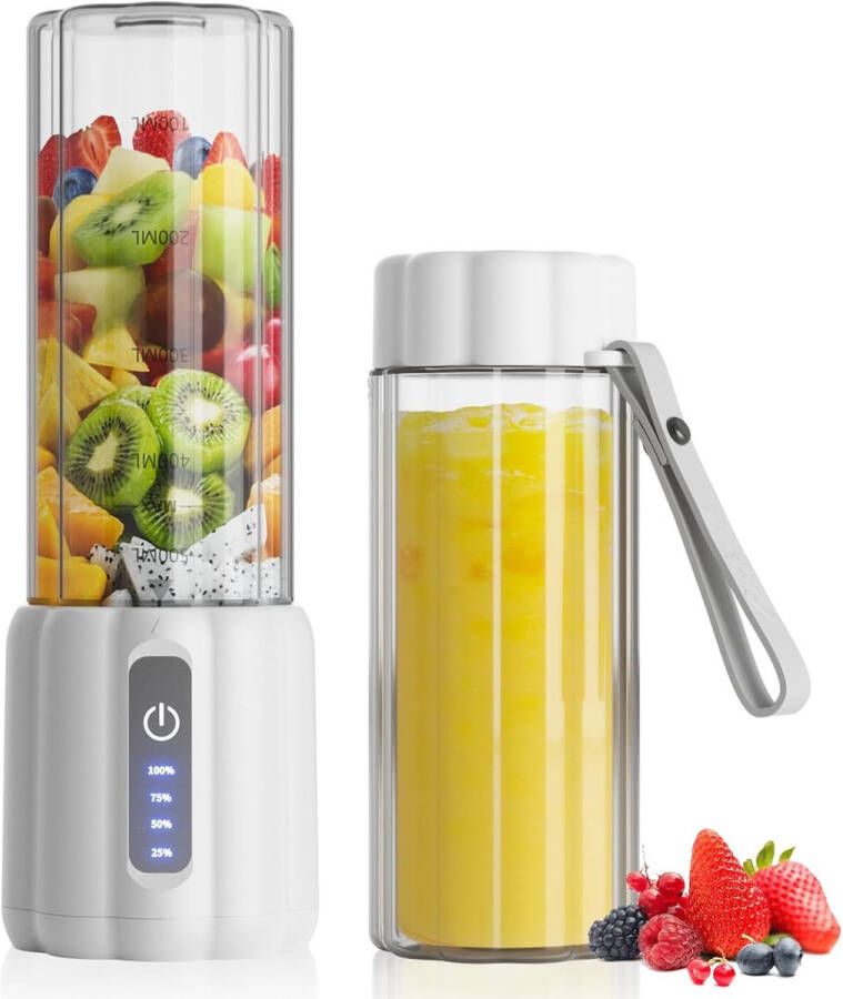 Draagbare Smoothiemaker met USB-Oplaadfunctie Mini Blender voor Gezonde Smoothies Sappen en Shakes