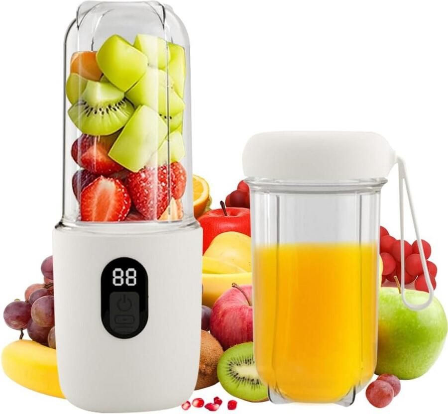 Draagbare Smoothiemaker Mini Blender 500ml 16 Messen 21000 rpm USB-oplaadbaar