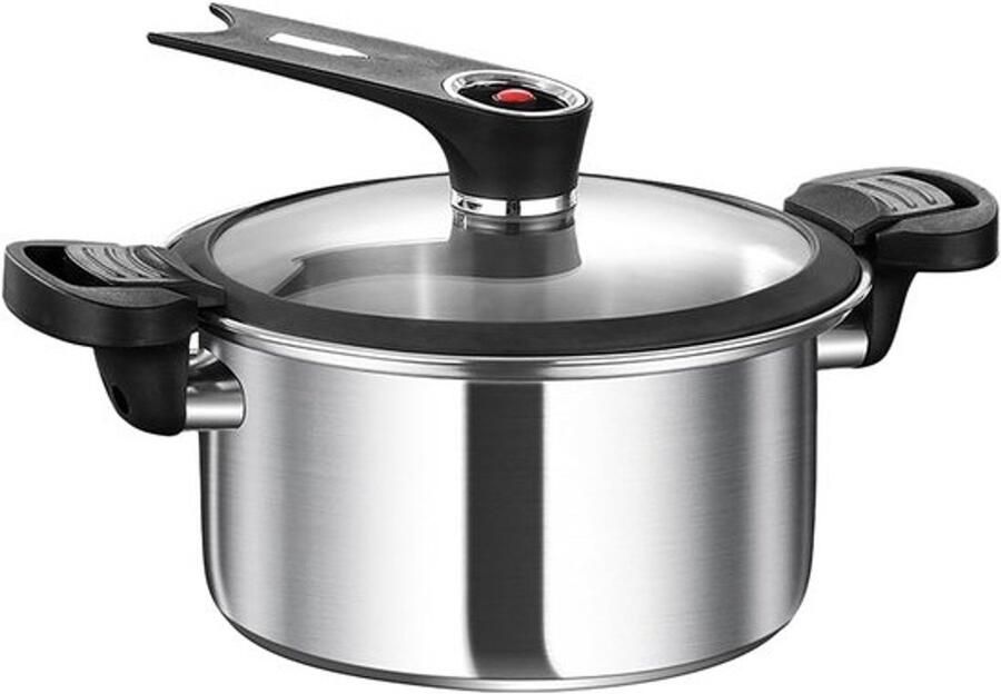 Draagbare Snelkookpan Roestvrij Staal Snel Koken Multifunctioneel Keukenaccessoire 14.8D x 24.6B x 14.8H cm
