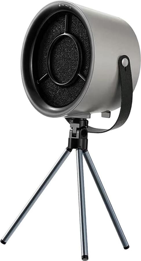 Draagbare tafelafzuigkap beige 4 afzuigstanden dubbel koolstoffiltersysteem compacte keukenafzuigventilator voor camper koken met hotpot（Zwart）