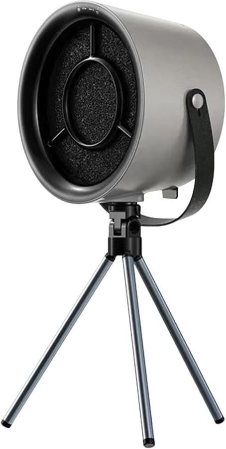 Draagbare tafelafzuigkap beige 4 afzuigstanden dubbel koolstoffiltersysteem compacte keukenafzuigventilator voor camper koken met hotpot（Zwart）