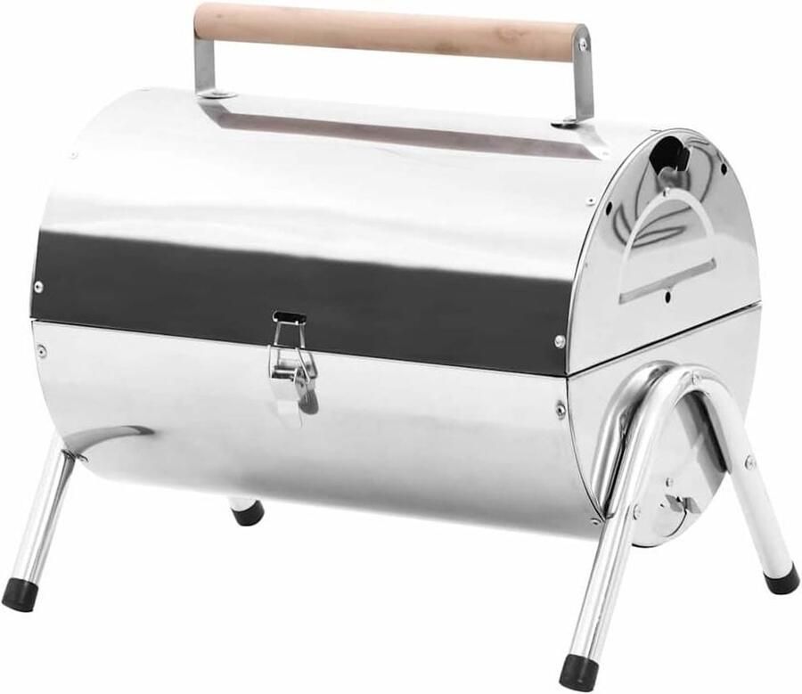 Draagbare Tafelgrill Compacte Grill Outdoor Koken Dubbel Rooster 4.02 Kilogram Zilver