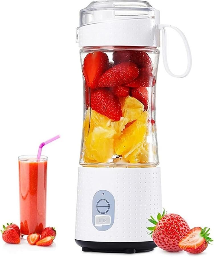 Draagbare USB Blender met 6 RVS Mesjes voor Smoothies en Shakes