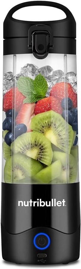 Draagbare USB-Blender Zwart Krachtige Mini Smoothie Maker voor Onderweg 590ml