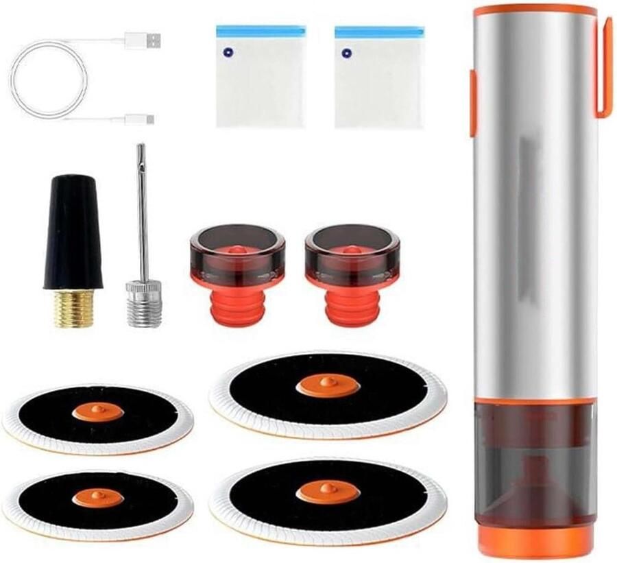 Draagbare Vacumeermachine Handvacuümsealer Voedsel Vers Houden Krachtige Zuigkracht Compact Formaat Zilverkleurig
