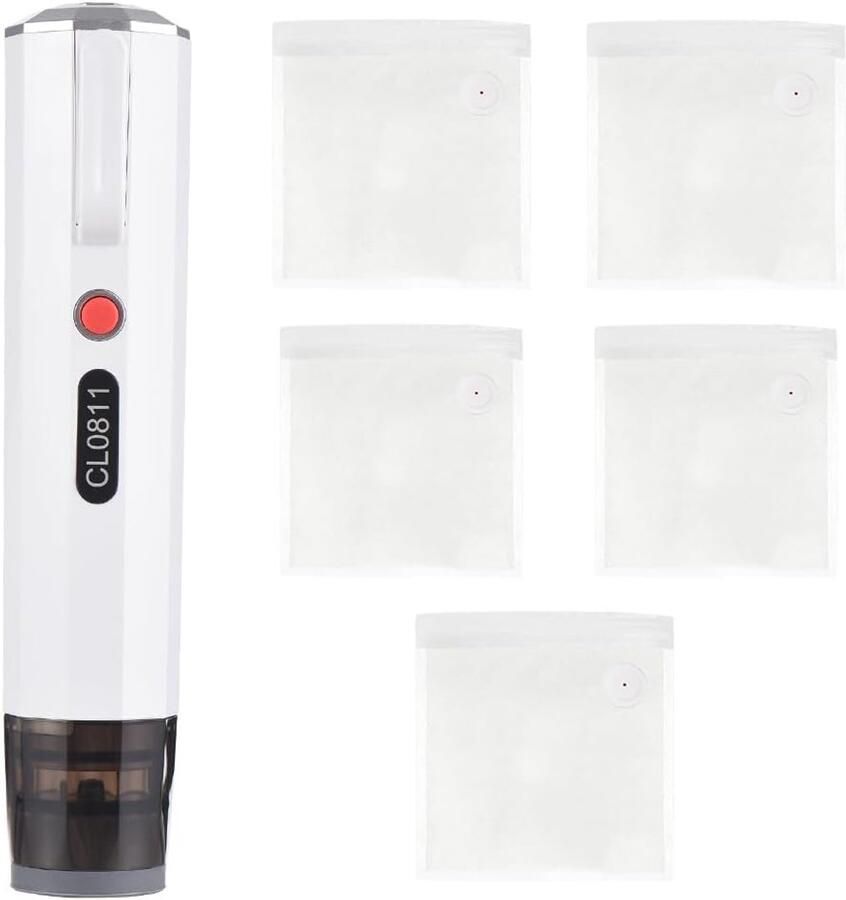 Draagbare Vacumeermachine Voedsel Sealer Vers Houden USB Oplaadbaar Compact Formaat Wit