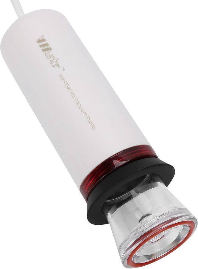 Draagbare Vacuümsealer Mini Vacuümpomp Voedsel Vers Houden One-Touch Bediening Compact Formaat Wit