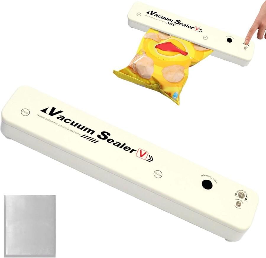 Draagbare Vacuumverpakker Voedsel Opslag Voedsel Bewaren Optimalisatie per Voedseltype 374 x 175 x 159 cm Wit