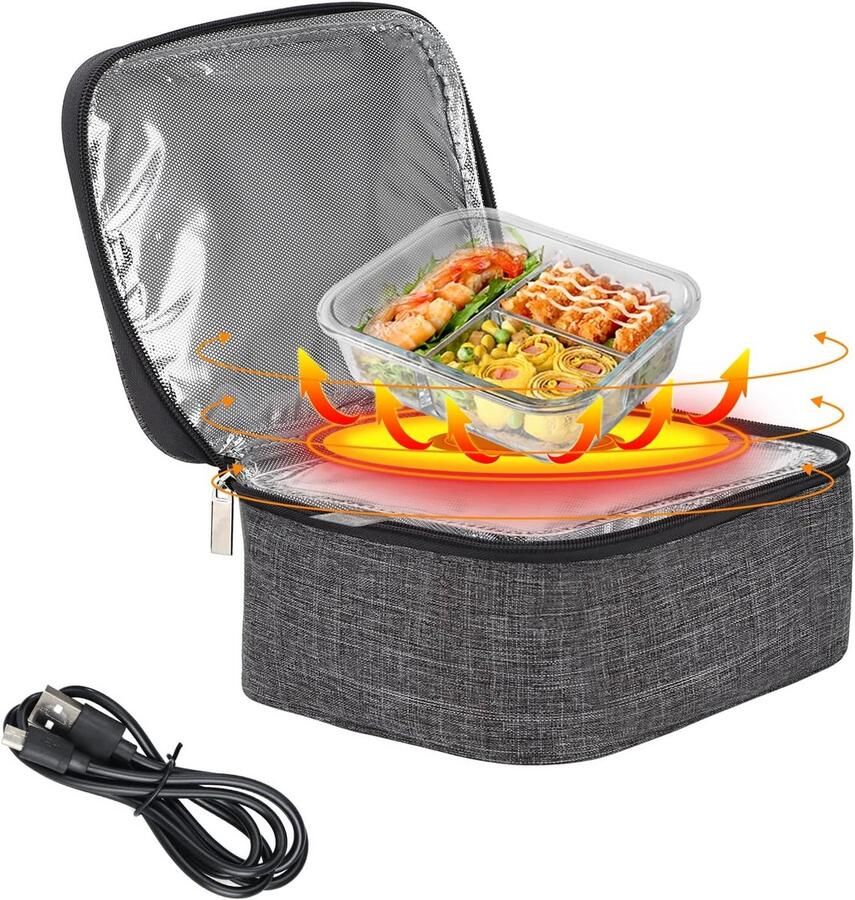 Draagbare Voedselwarmer en Verwarmde Lunchbox voor Onderweg en Thuis