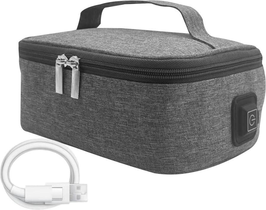 Draagbare Voedselwarmer Warmhoudbox Onderweg Warme Lunch Werk 3 Temperatuur Niveaus 21 x 17 x 5 cm
