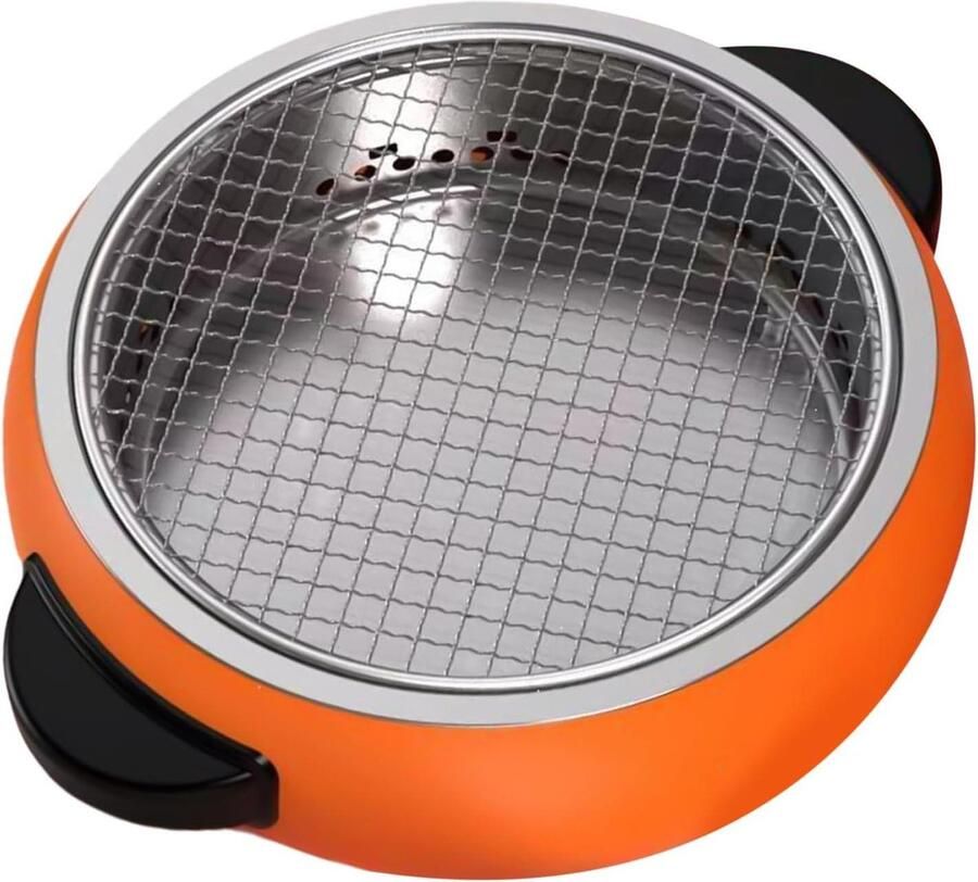 Draagbare Vuurschaal Compacte Grill Buiten Koken Constante Warmteverdeling Diameter 30cm Oranje
