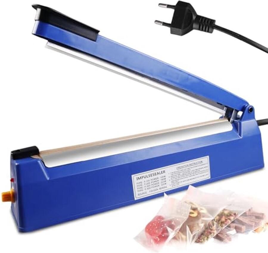 Draagbare Warmte-sealapparaat voor Kunststof Folies 300 mm Verzegeling met 8 Temperatuurinstellingen