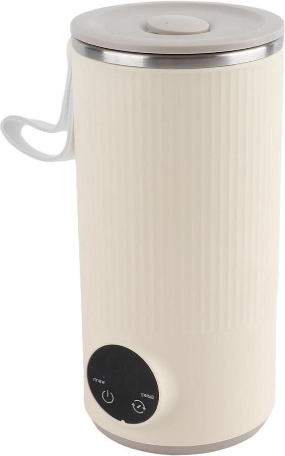 Draagbare Waterketel Reisketel USB Onderweg Water Verwarmen Voedselveilig Materiaal 400 ml Wit