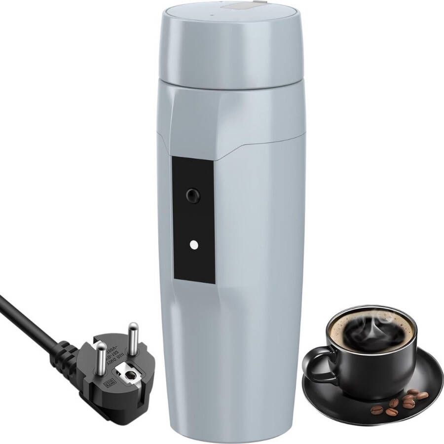 Draagbare Waterkoker – 350 ML Mini Waterkoker – Automatische Uitschakeling Portable Reis Waterkoker Camping Waterkoker Grijs