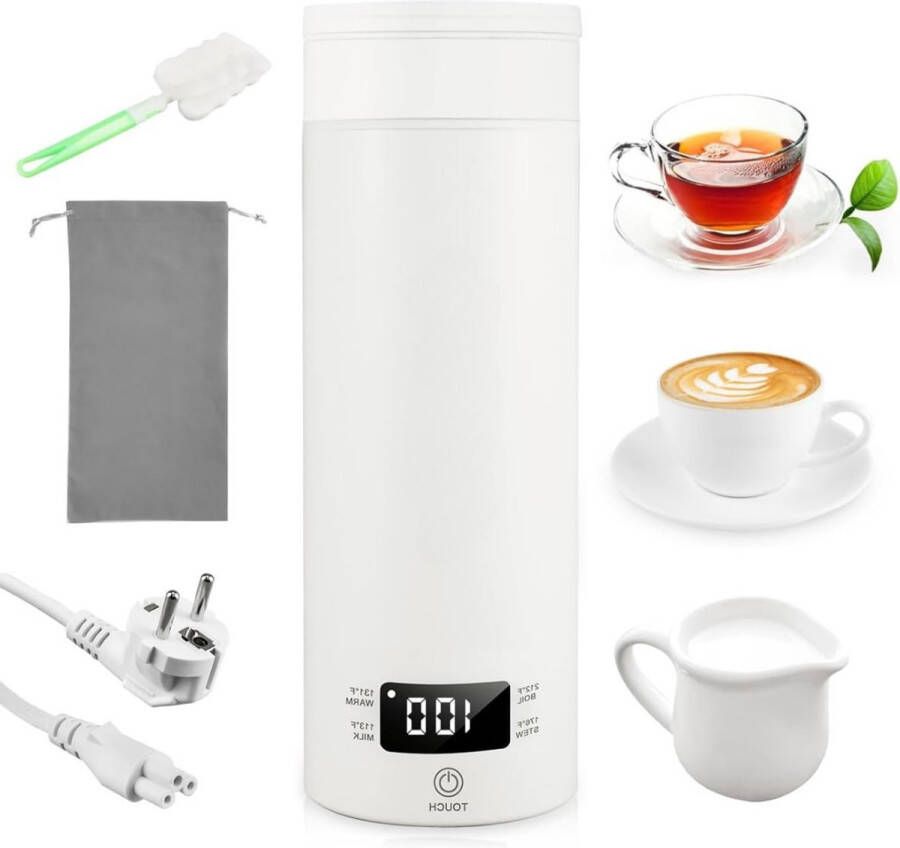 Draagbare Waterkoker – 500 ML Mini Waterkoker Voor Onderweg Portable Reis Waterkoker Camping Waterkoker – Met Automatische uitschakeling