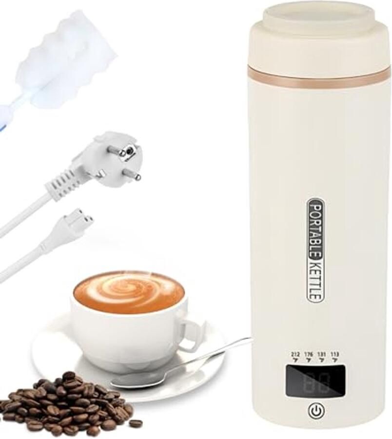 Draagbare Waterkoker 500ml met Temperatuurregeling en Warmhoudfunctie