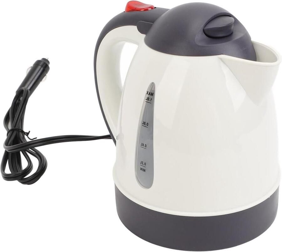 Draagbare Waterkoker Auto Waterkoker Reizen Onderweg Snelle Verwarming 1000ml Capaciteit Abrikoos