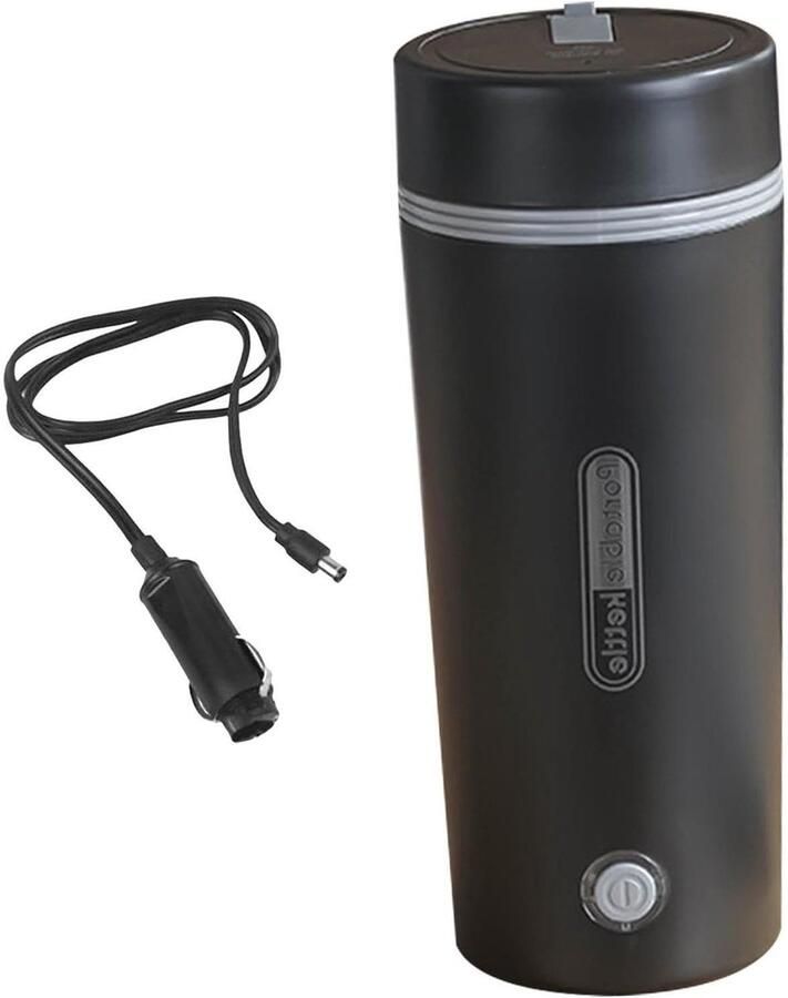 Draagbare waterkoker Compacte theeketel Reizen en thuis Universeel 12V 24V 400 ml Zilver
