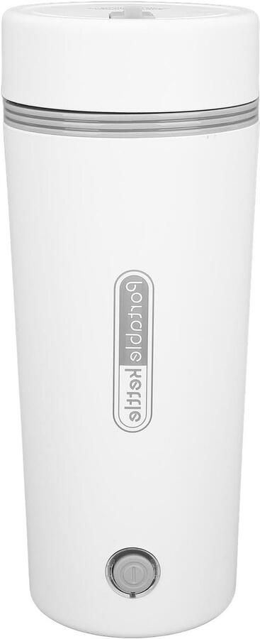 Draagbare Waterkoker Elektrische Reis-theeketel Onderweg Koffie Zetten Dubbelwandig Roestvrij Staal 350 ml Zilver