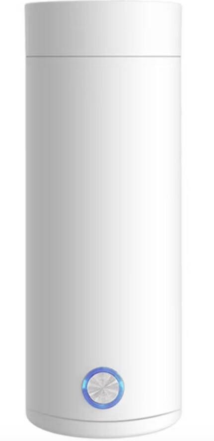 Draagbare Waterkoker Elektrische waterkoker Thermische beker Mini waterkoker 2 in 1 Babyvoeding waterkoker 400ml Wit