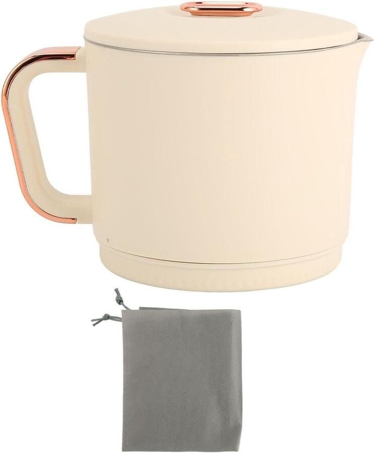 Draagbare Waterkoker Kleine Ketel Reizen Koken Snel Koken 500W 08 Liter Wit