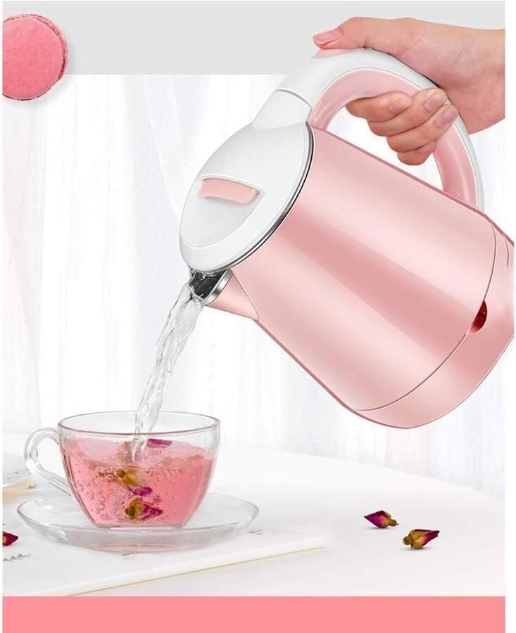 Draagbare Waterkoker Mini Ketel Reizen en Kamperen Compact Ontwerp 06 Liter Roze