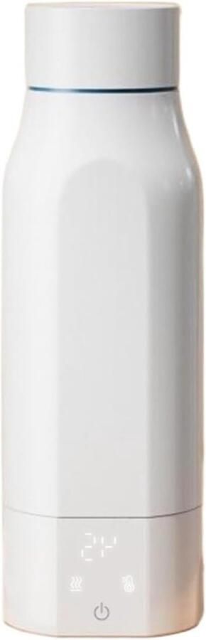 Draagbare Waterkoker Mini Reisbeker Warme Drankjes Maken Real-time Temperatuur 350ml Capaciteit Wit