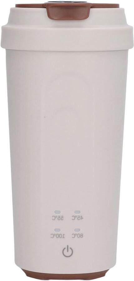 Draagbare Waterkoker Mini Verwarmer Warme Dranken Maken Temperatuurregeling 500 Ml Zilver
