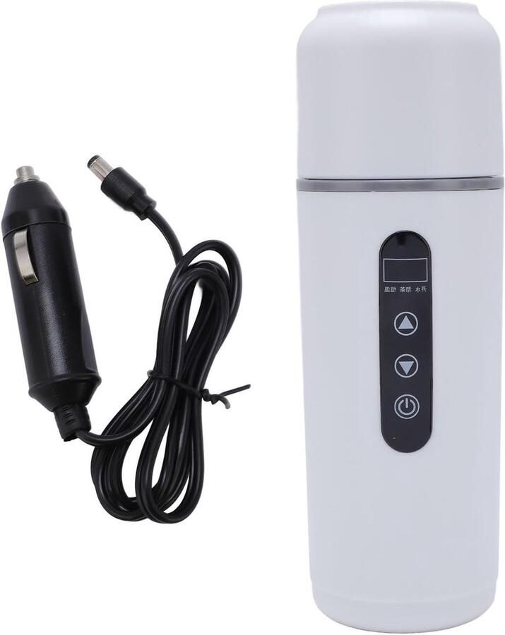 Draagbare Waterkoker Reis Koker Warm Drankje Onderweg Snelle Verwarming 500 ml Wit