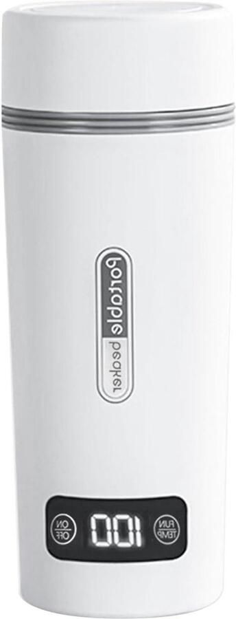 Draagbare Waterkoker Reis Waterkoker Elektrisch Snel Water Koken Dubbelwandige Isolatie 350 ml Wit